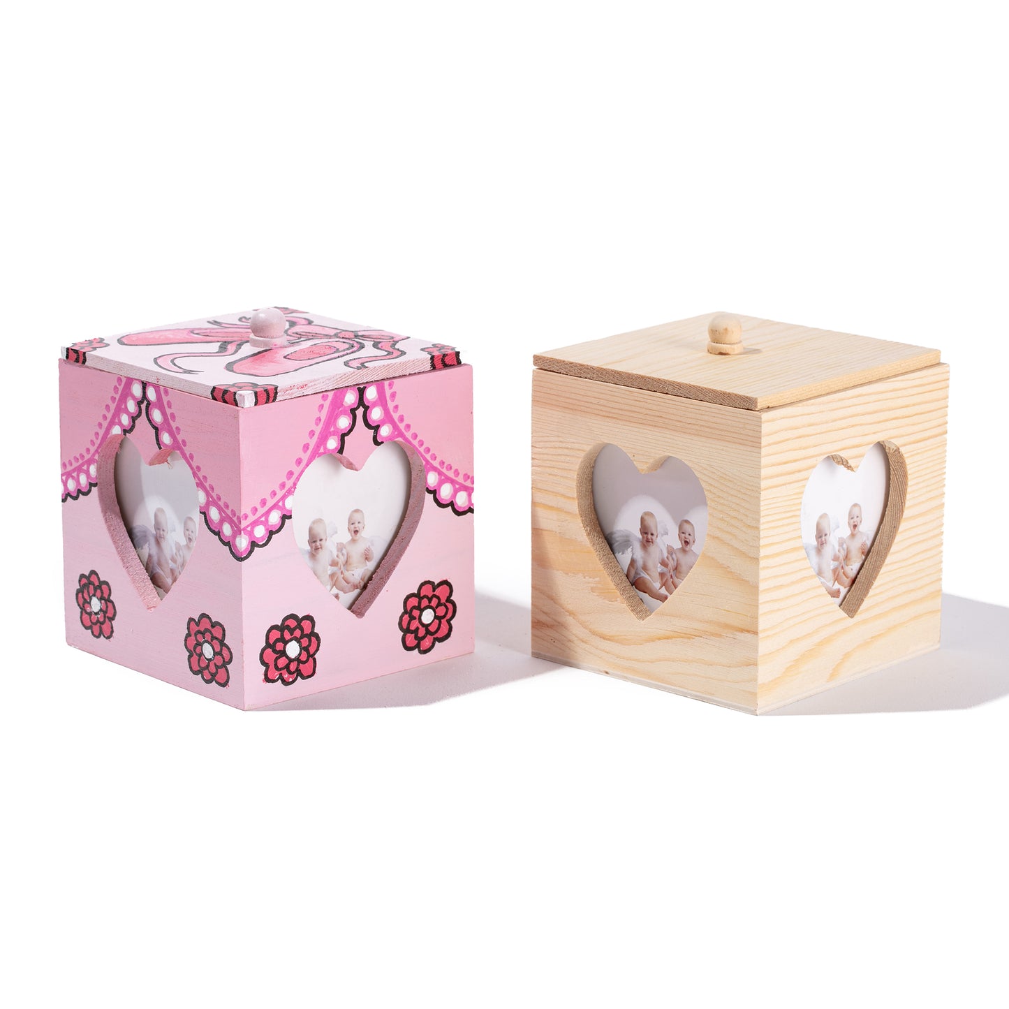Wooden Photo Boxes (6 Pack)