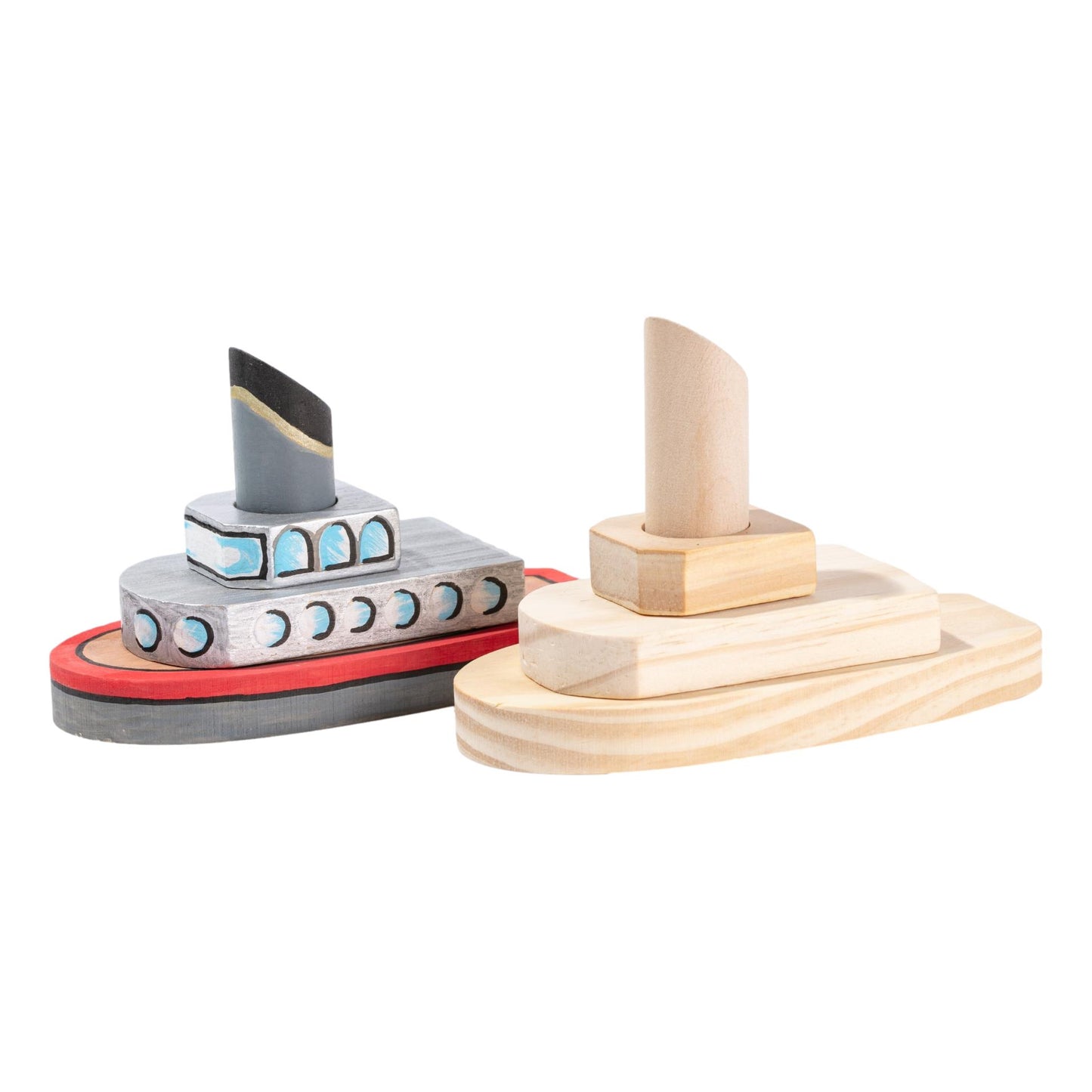 DIY Wooden Tugboats (12 Pack)
