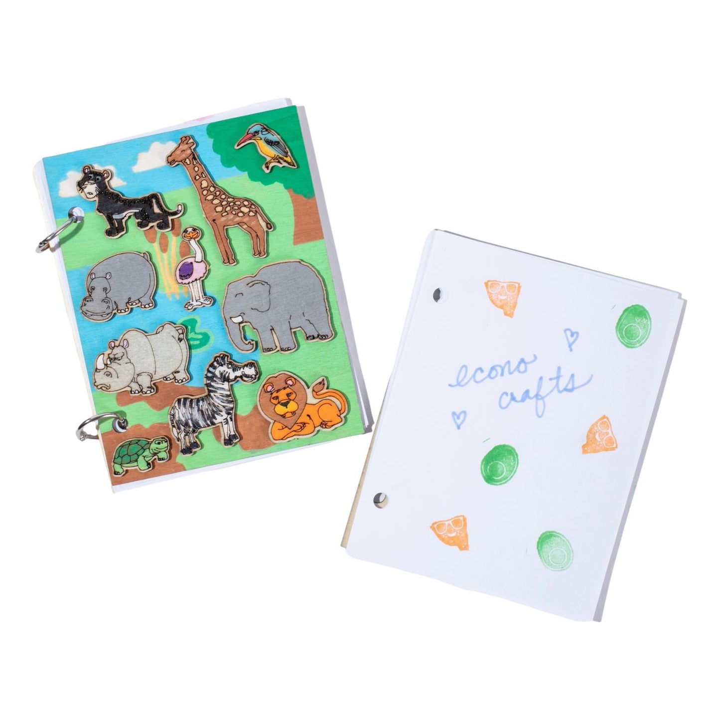 DIY Wooden Journals - Safari Animals (10 Pack)