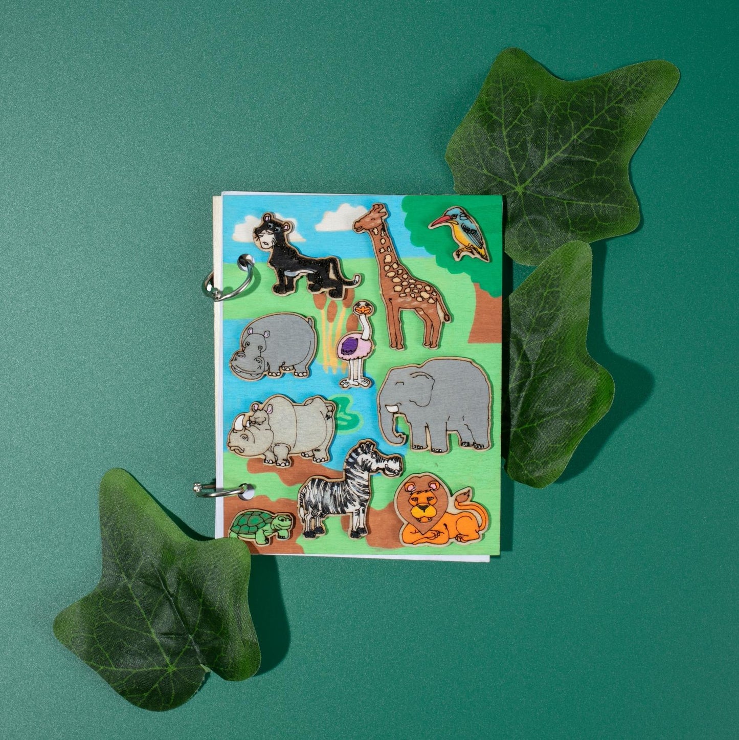 DIY Wooden Journals - Safari Animals (10 Pack)