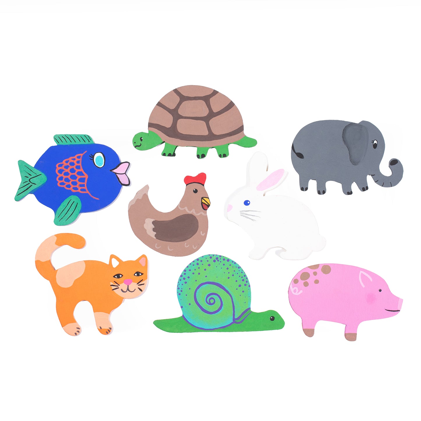 Assorted Wooden Animal Shapes (12 Pack)