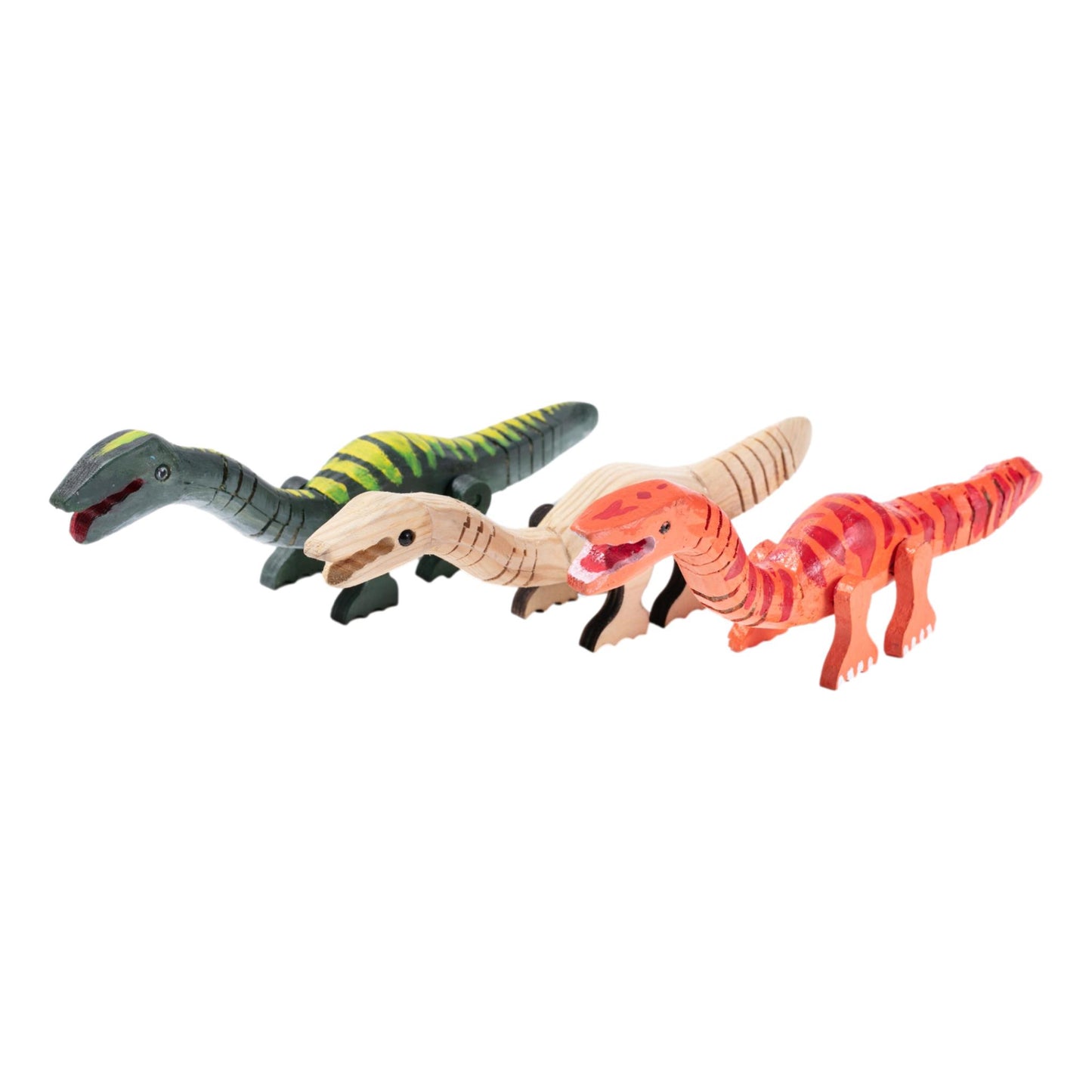Flexible Wooden Dinosaurs (12 Pack)