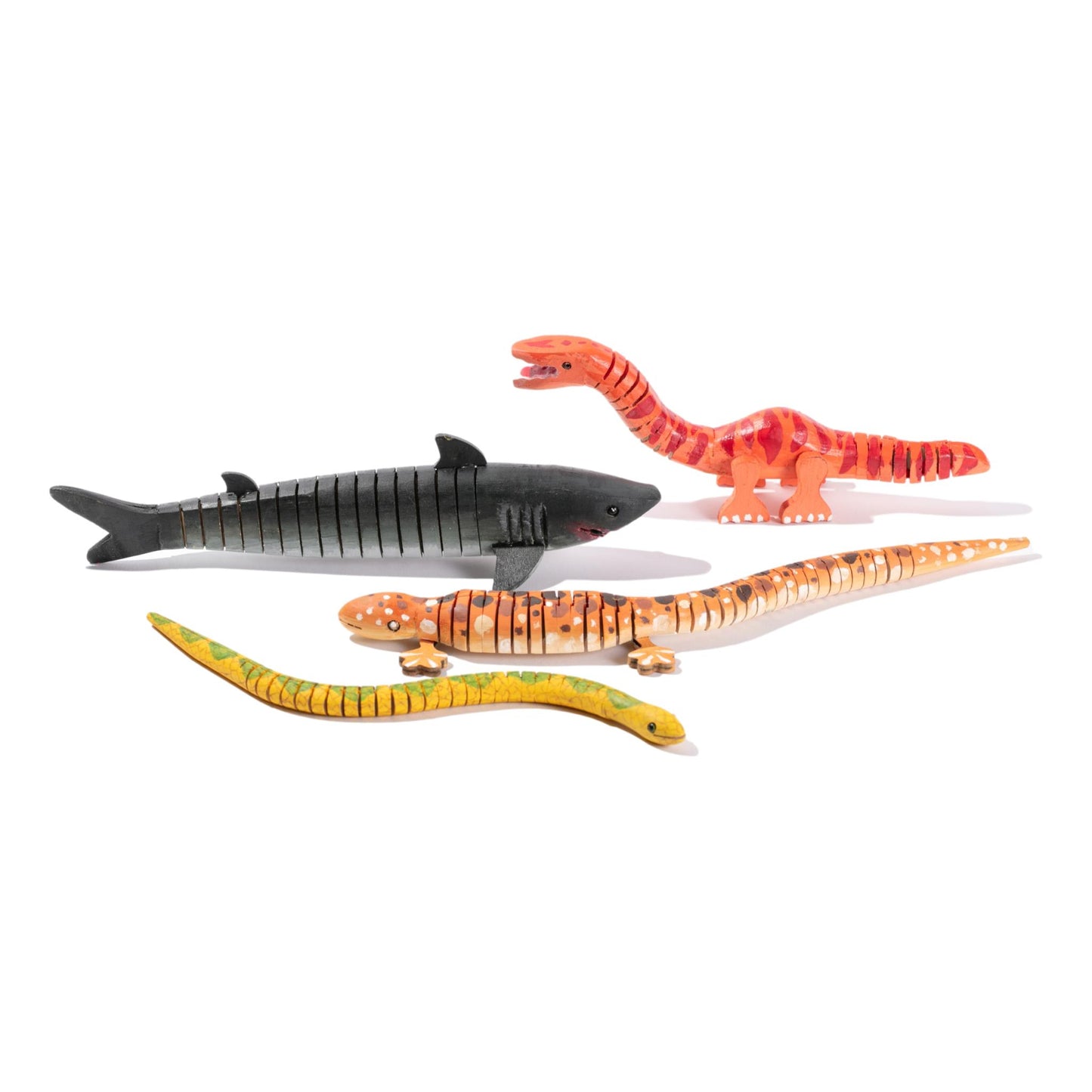 Flexible Wooden Dinosaurs (12 Pack)
