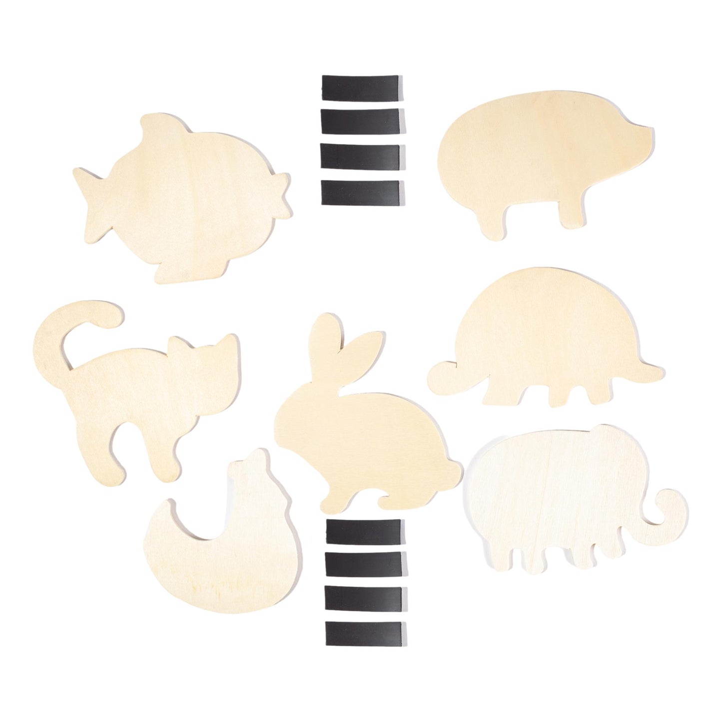 DIY Wooden Animal Magnets (24 Pack)