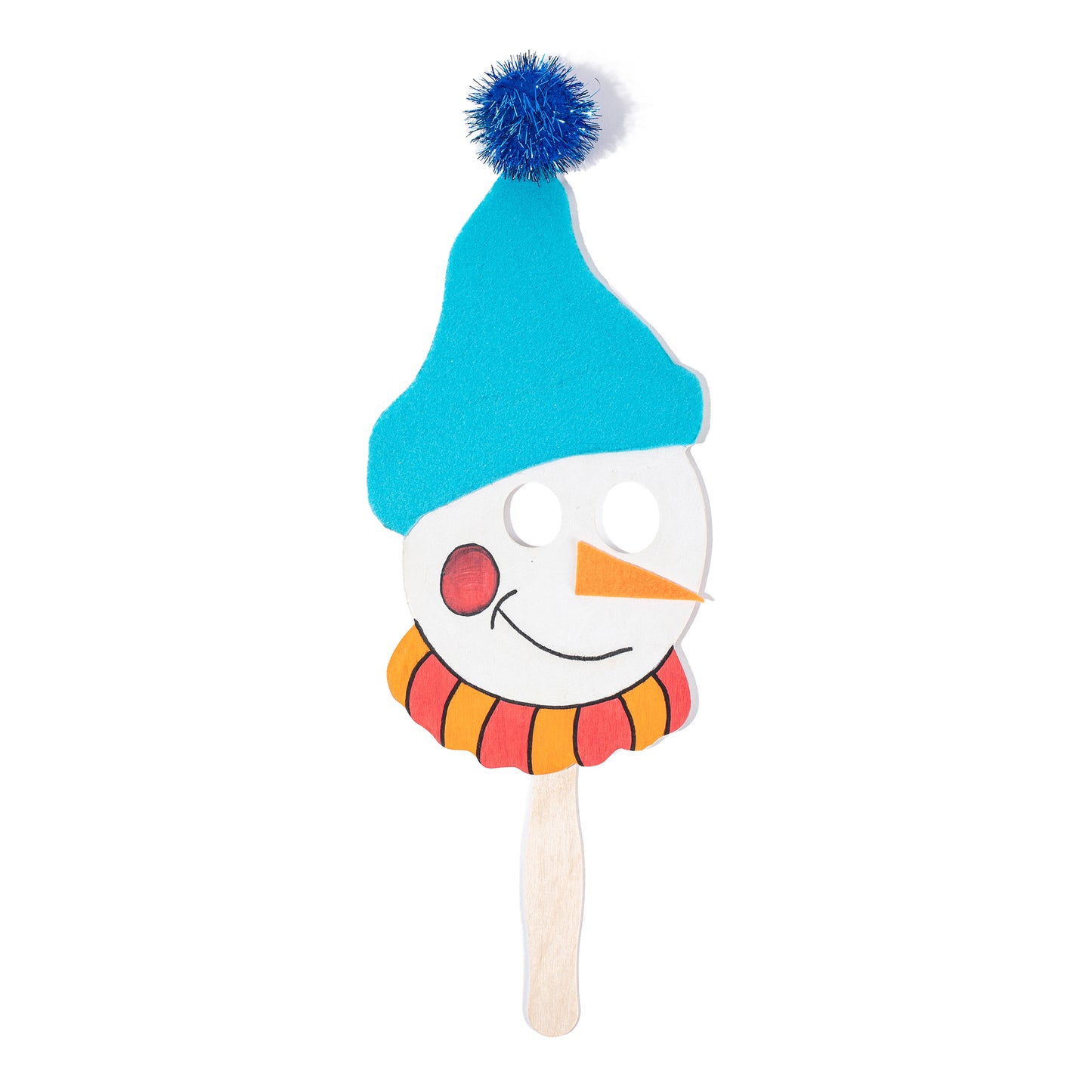 Wooden Clown Masks (12 Pack)