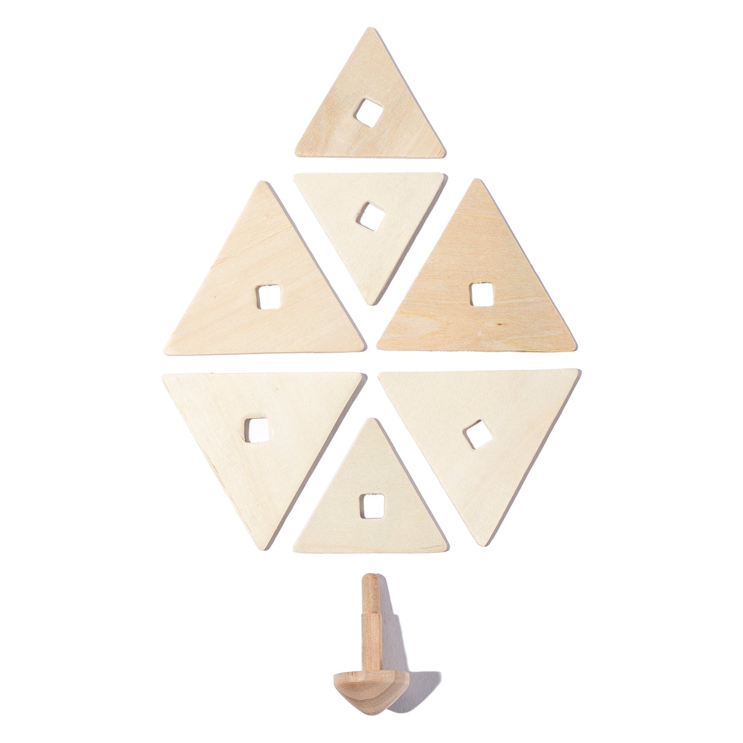 Wooden Triangle Star Spinning Tops (12 Pack)