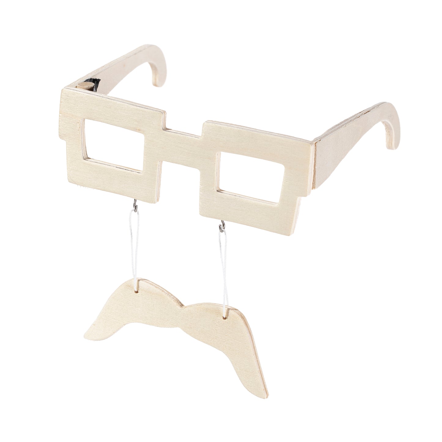Wooden Mustache Glasses (12 Pack)