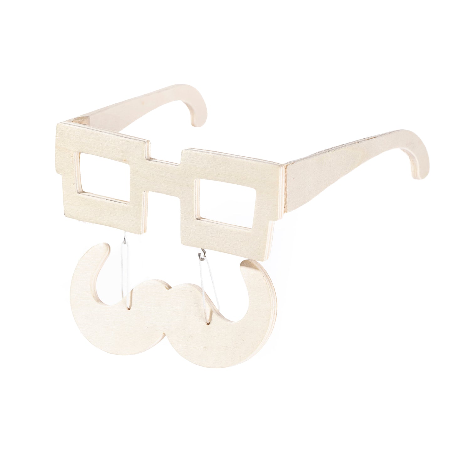 Wooden Mustache Glasses (12 Pack)