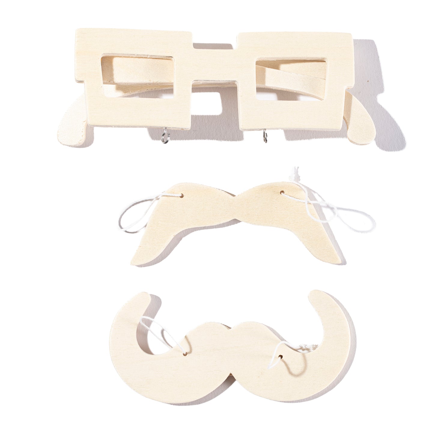 Wooden Mustache Glasses (12 Pack)