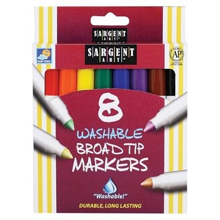 Sargent Art Washable Broad Tip Markers - 8 Colors - EconoCrafts
