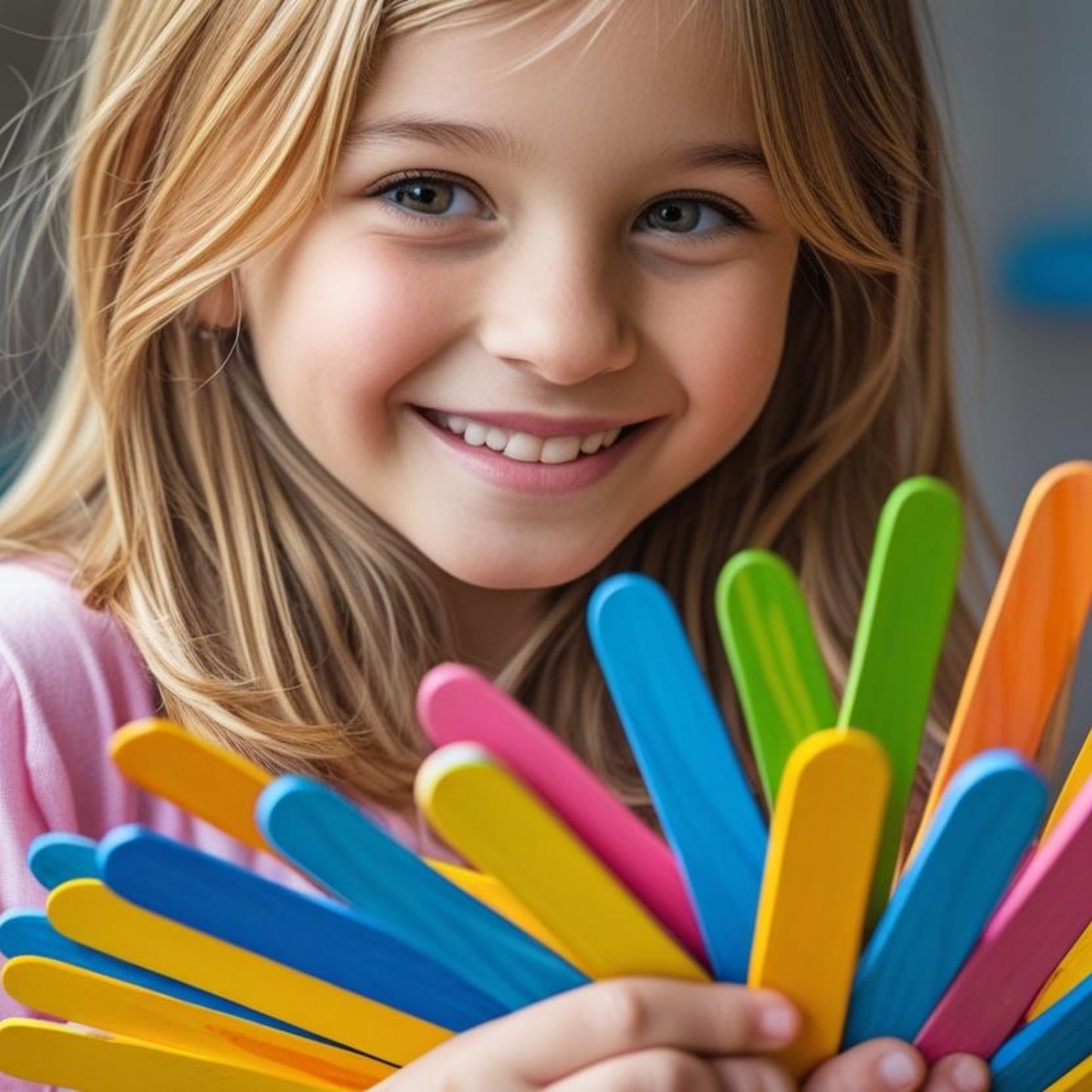 Jumbo Rainbow Craft Sticks (500 Pack)