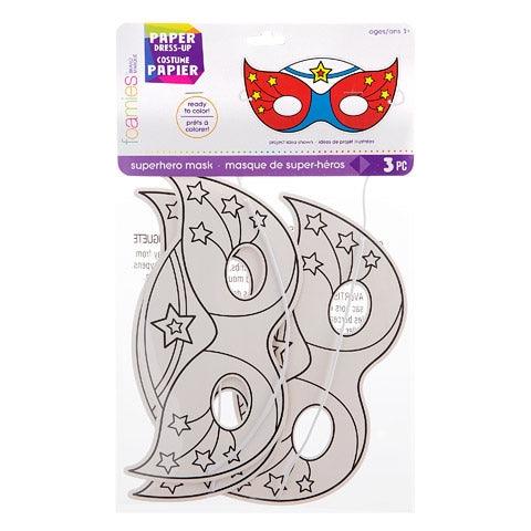 Color Your Own Superhero Masks (18 Pack) - EconoCrafts