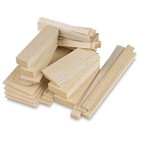 Balsa Wood Assortment (Approx. 72 Cubit Inches) - EconoCrafts