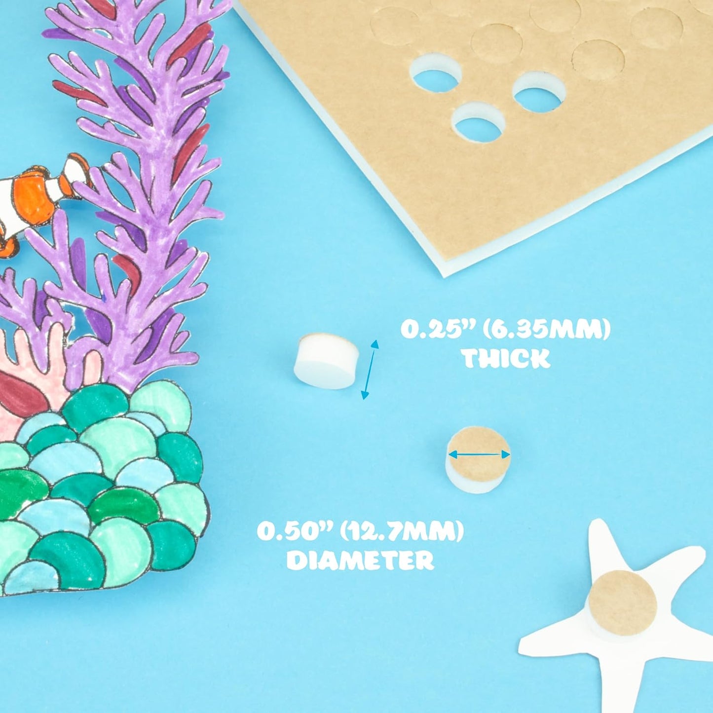 3D Round Foam Dots (200 Pack)