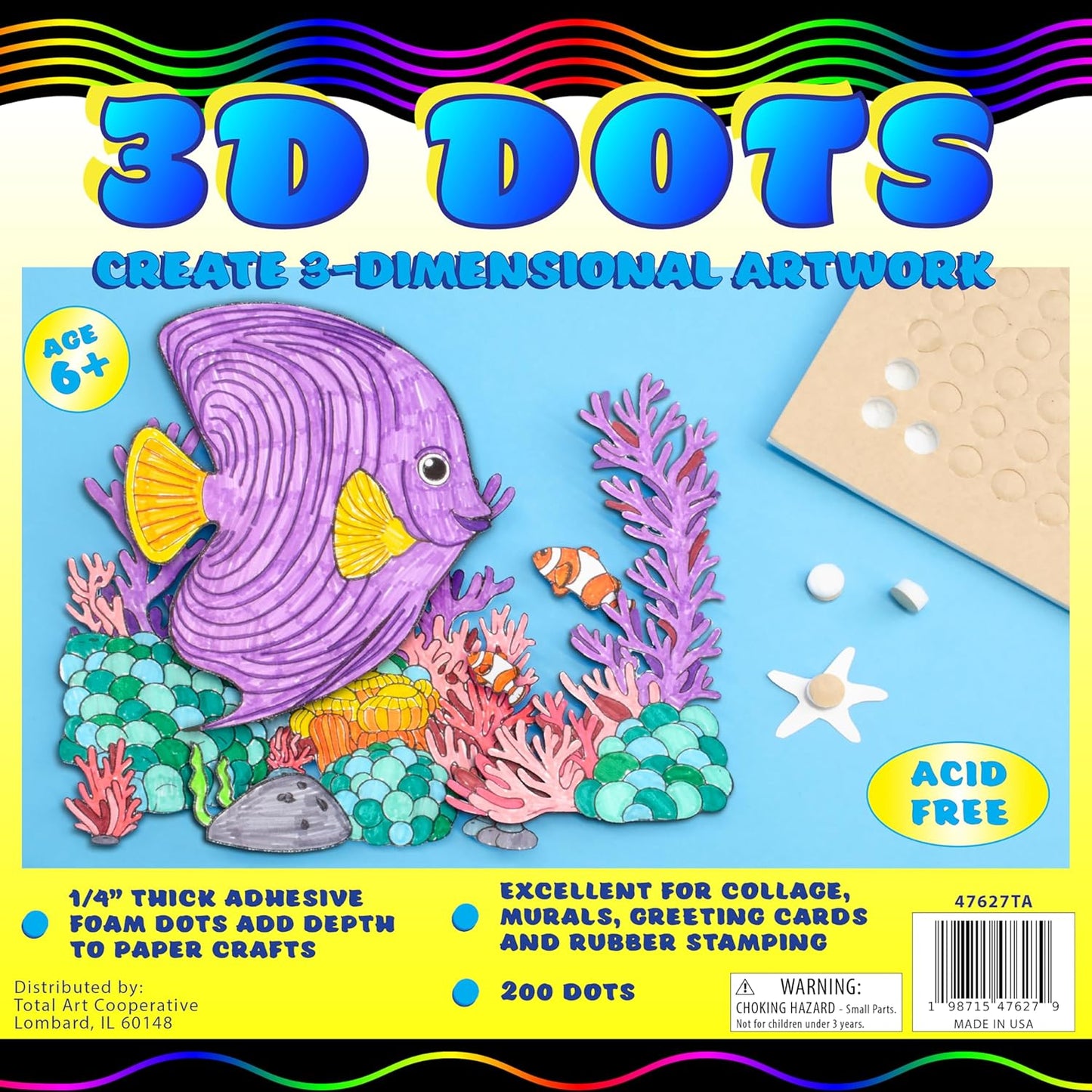 3D Round Foam Dots (200 Pack)