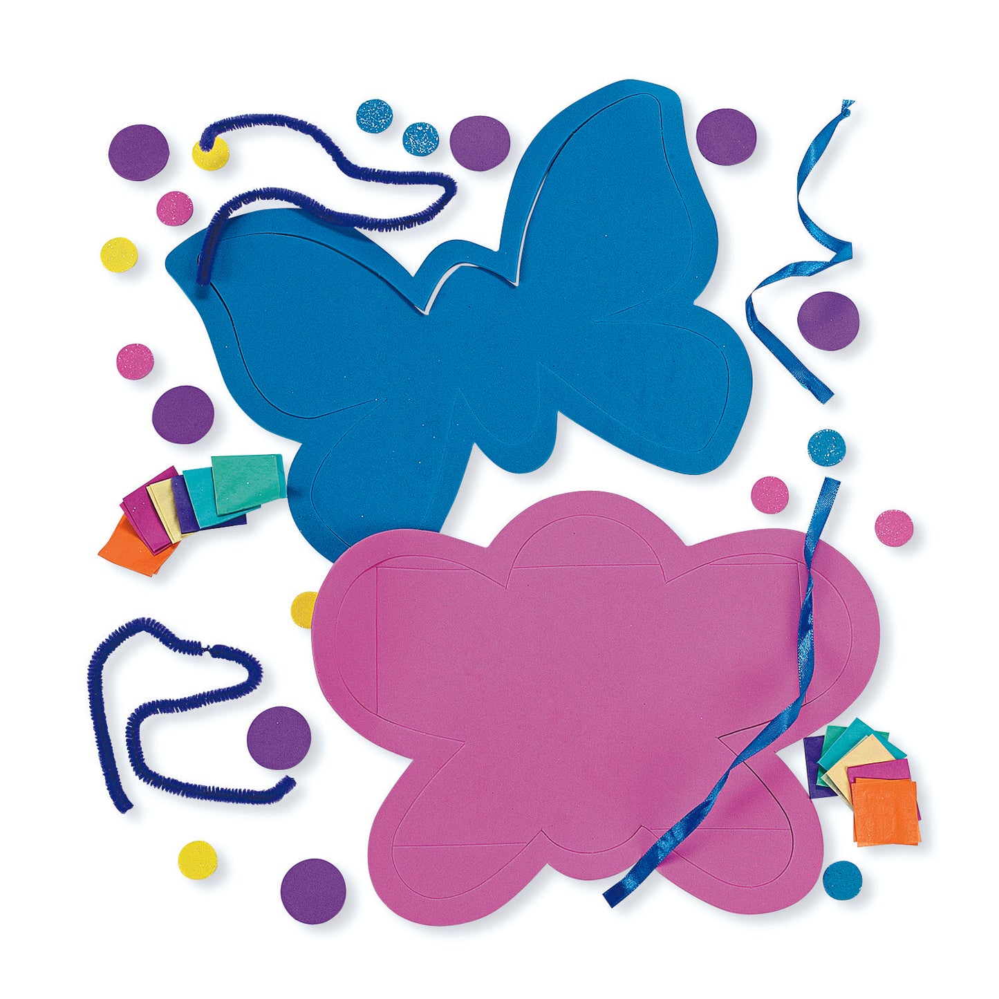 Tissue Paper Butterflies Craft Kit (12 Pack)