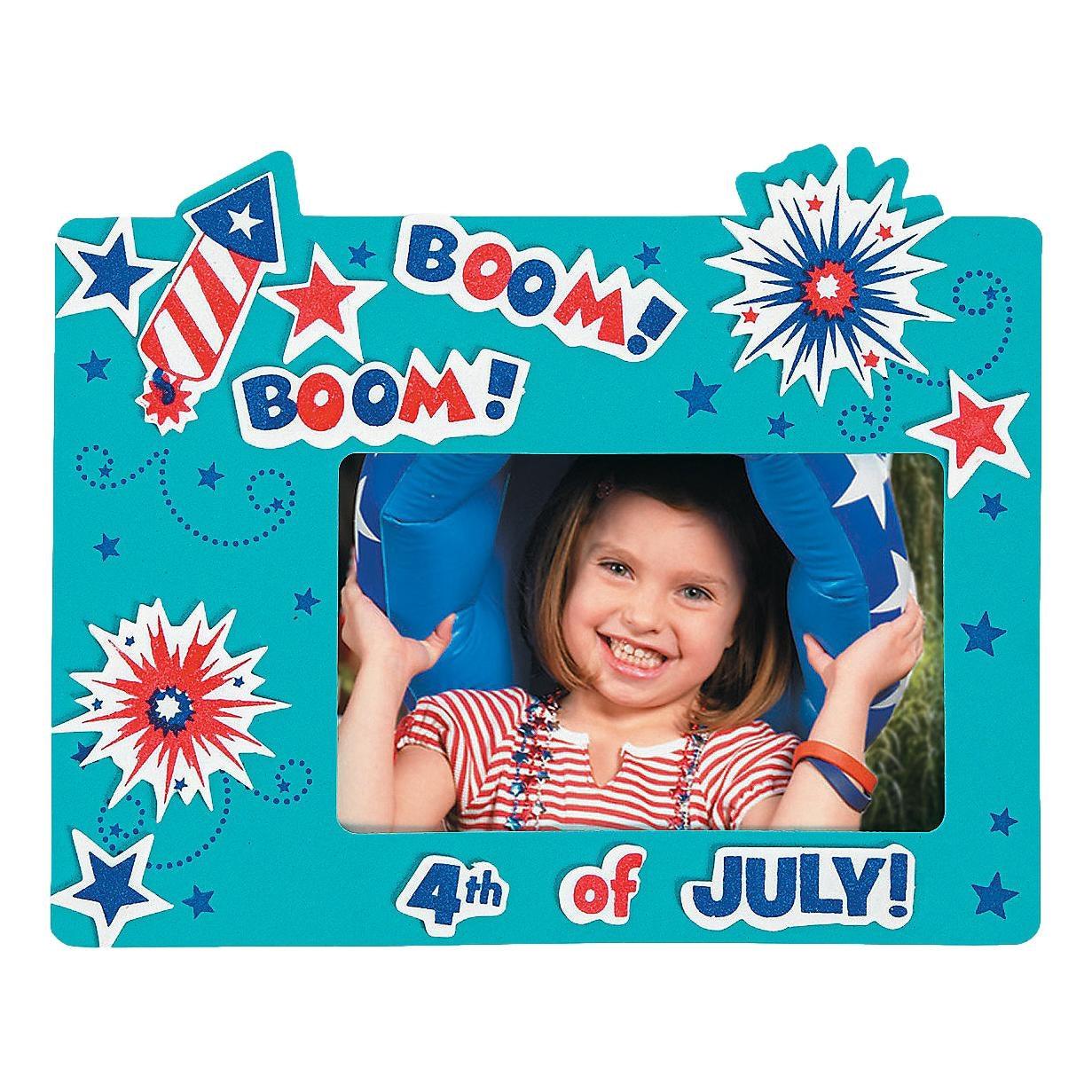 4th of July Picture Frame Magnet Craft Kit (12 Pack) - EconoCrafts