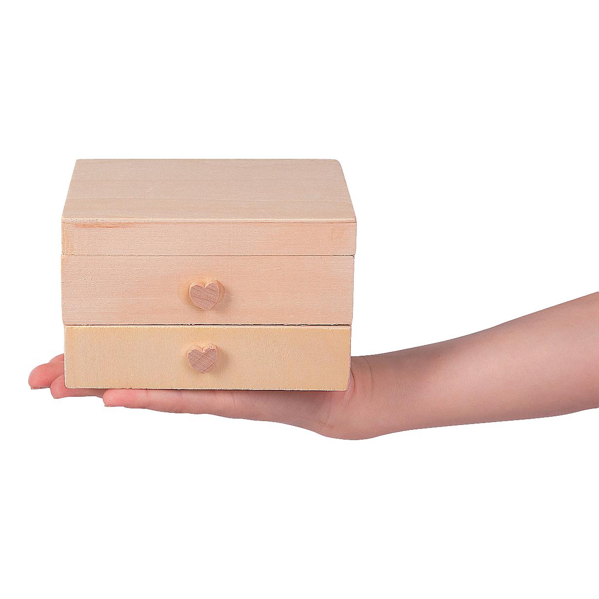 DIY Wooden Jewelry Boxes (12 Pack)
