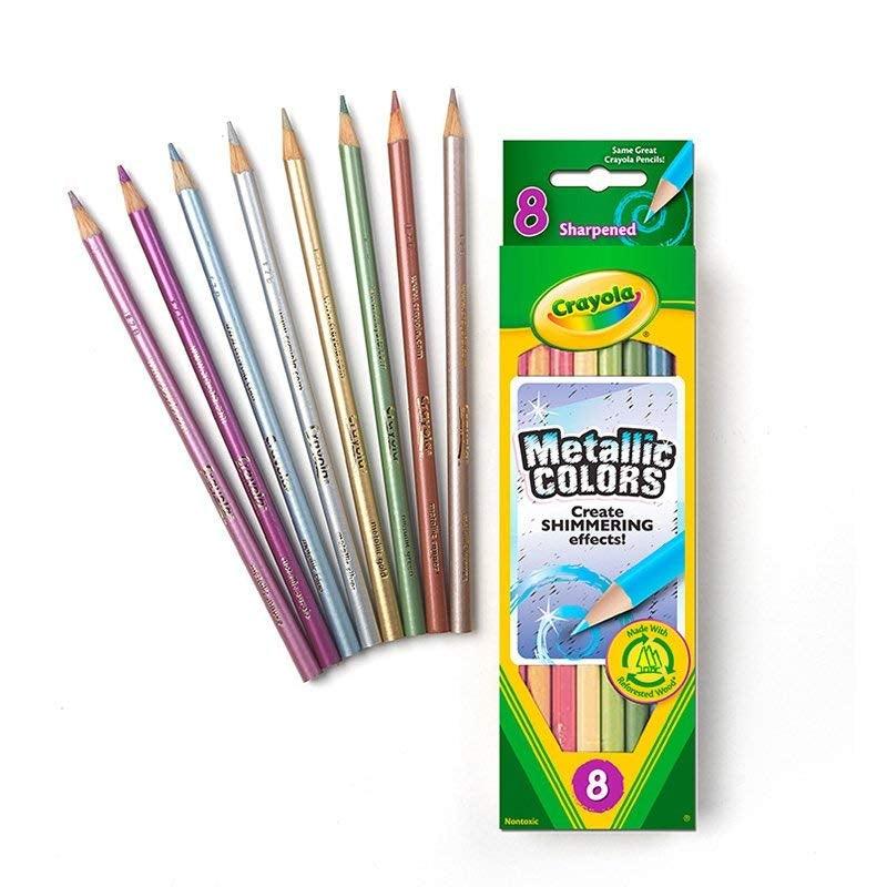 Crayola Metallic Colored Pencils - 8 Colors - EconoCrafts