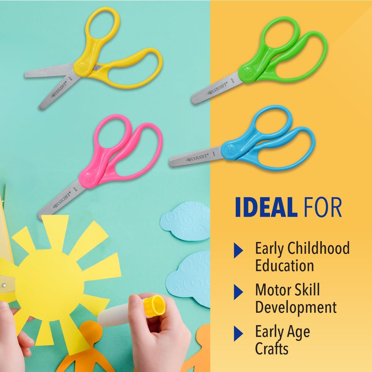 Westcott Kid's Scissors, Blunt (6 Pack)