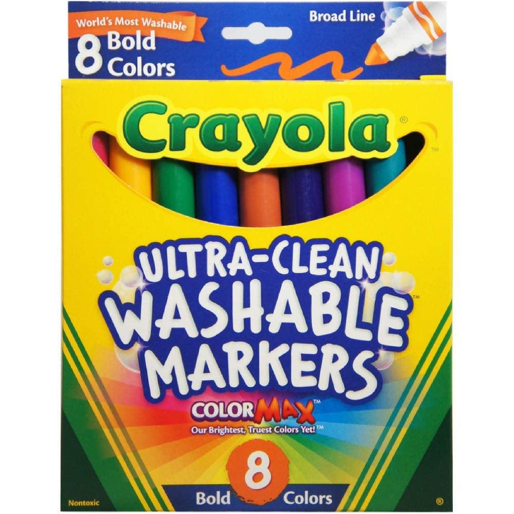 Crayola Washable Bold Markers - 8 Colors - EconoCrafts