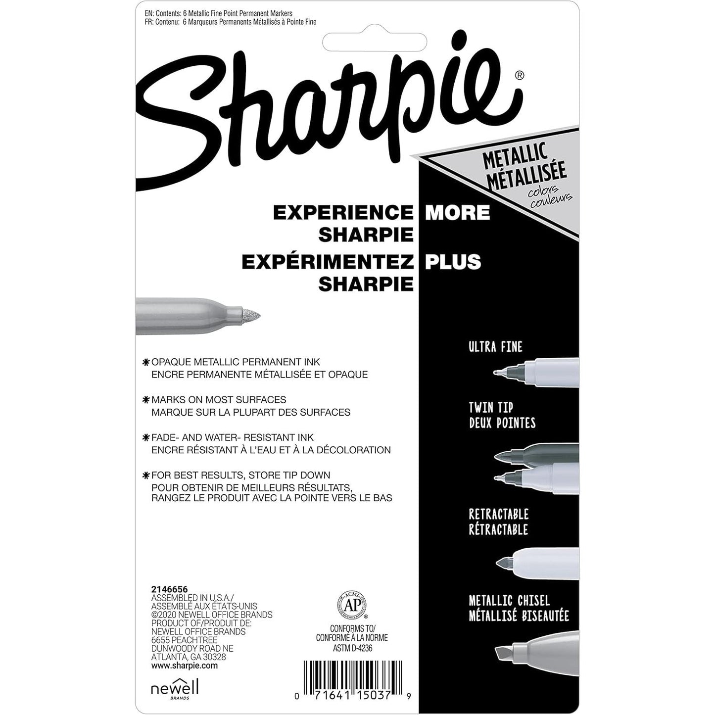 Sharpie Metallic Permanent Markers (6 Pack)
