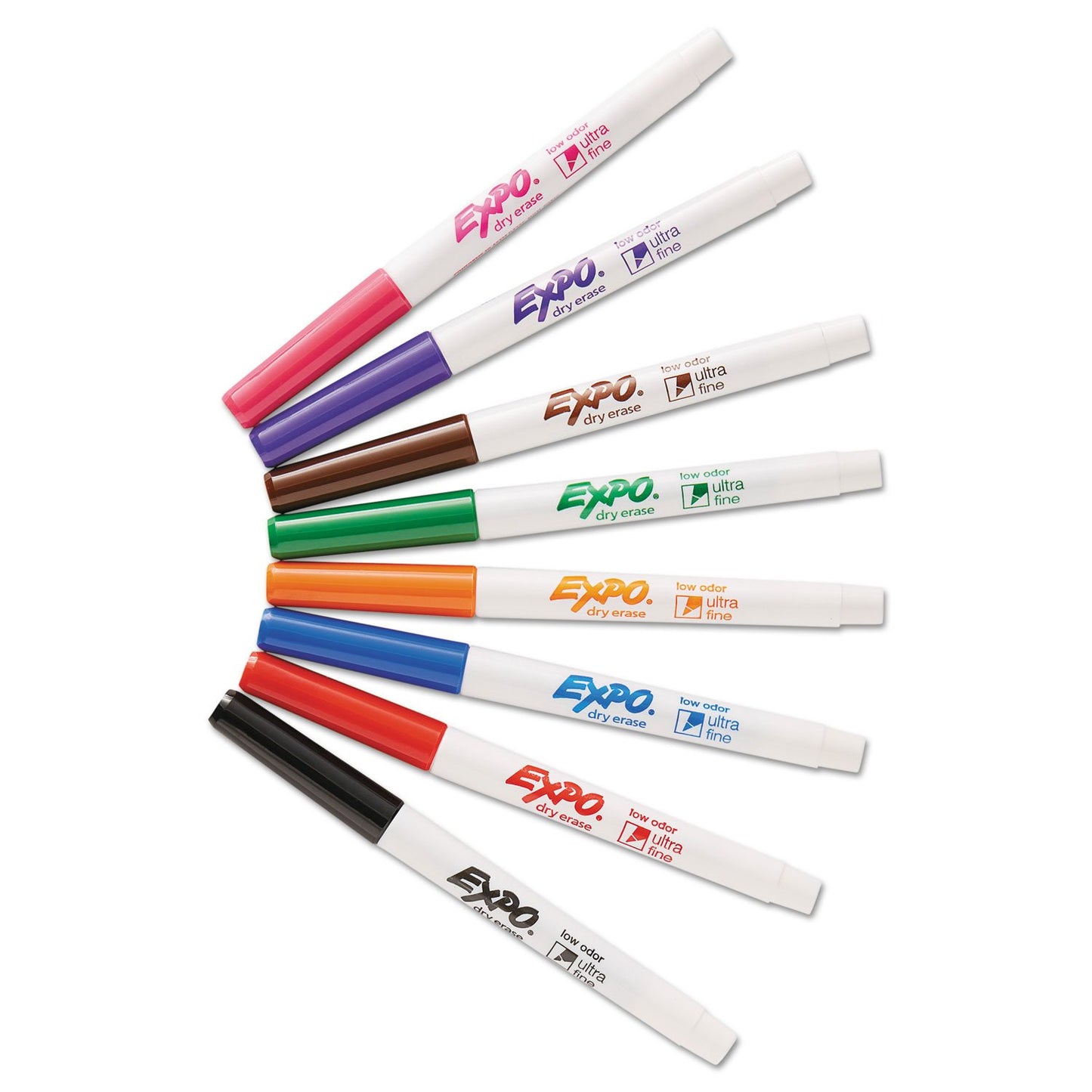 EXPO Low-Odor Dry-Erase Markers - Ultra Fine Tip (Set of 8)