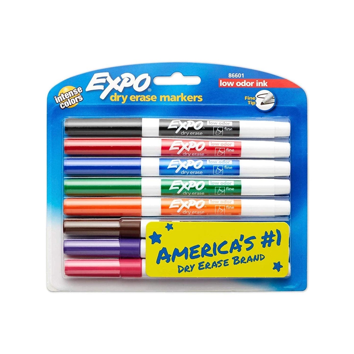 EXPO Low Odor Dry Erase Markers - Fine Tip (Set of 8) - EconoCrafts