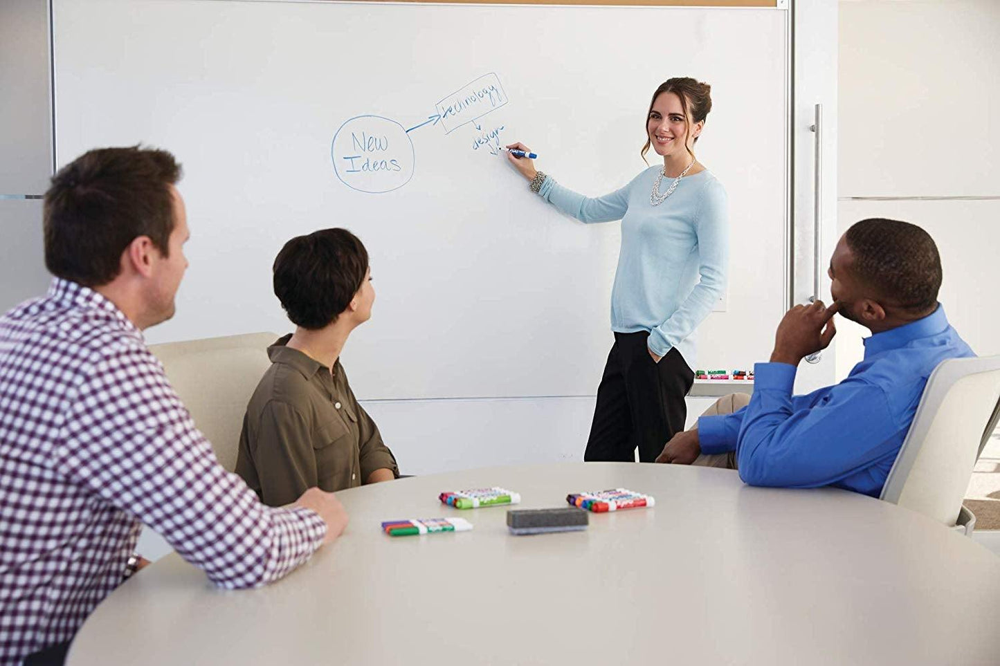 EXPO Low Odor Dry Erase Markers - Ultra Fine Tip (Set of 8) - EconoCrafts