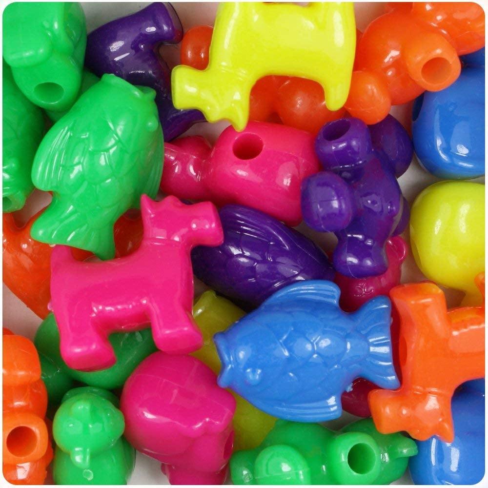 Pet Shaped Pony Beads (60 Pack) - EconoCrafts
