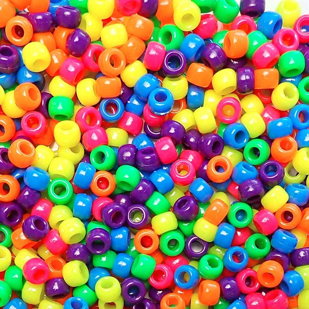 Neon Pony Beads (1,000 Pack) - EconoCrafts