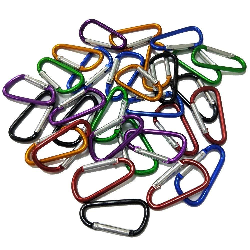Colorful Key-Chain Carabiner Clips (50 Pack) - EconoCrafts