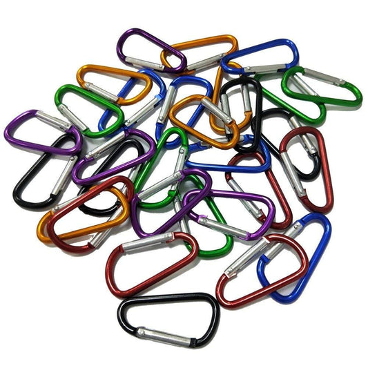 Colorful Key-Chain Carabiner Clips (50 Pack) - EconoCrafts