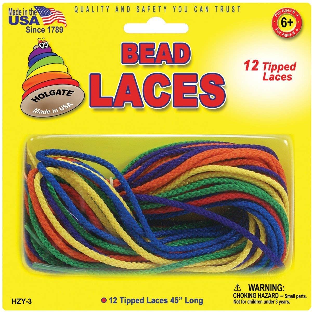 Tipped Bead Laces (12 Pack) - EconoCrafts