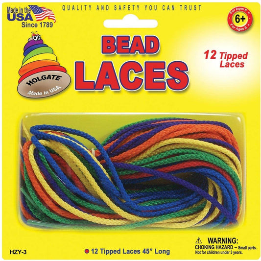 Tipped Bead Laces (12 Pack) - EconoCrafts