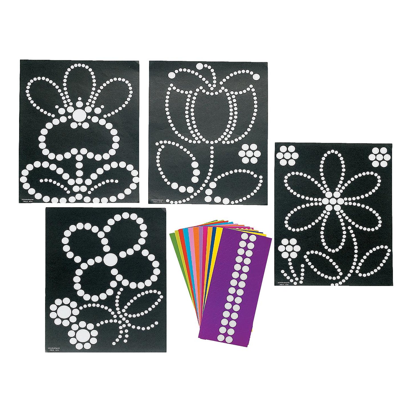 Spring Flowers Sticker Dot Art (12 Pack)