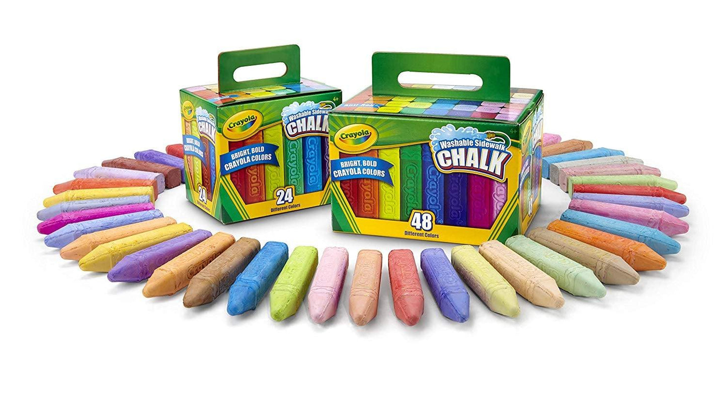 Crayola Washable Sidewalk Chalk - 48 Colors - EconoCrafts