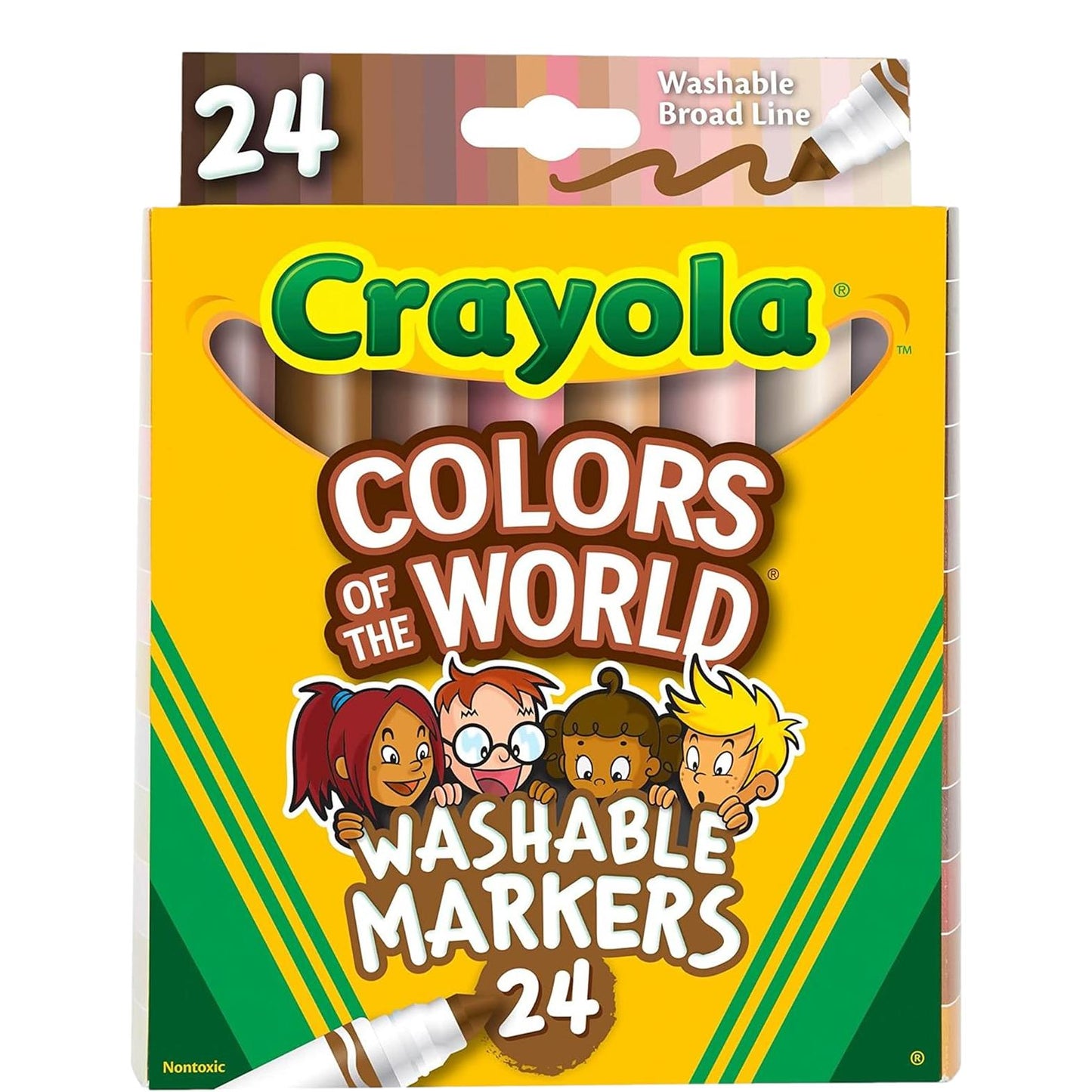 Crayola Colors of The World Washable Markers - 24 Colors