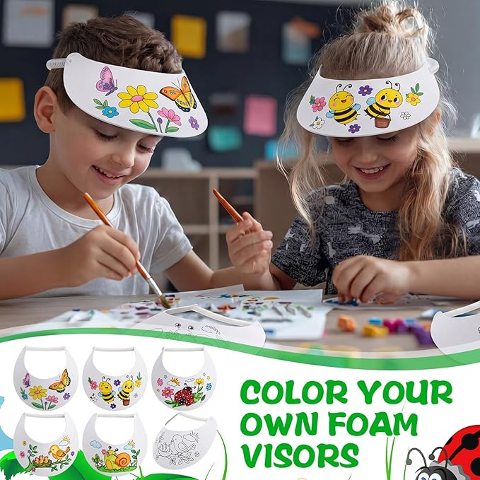 Color Your Own Foam Spring Visors (10 Pack)