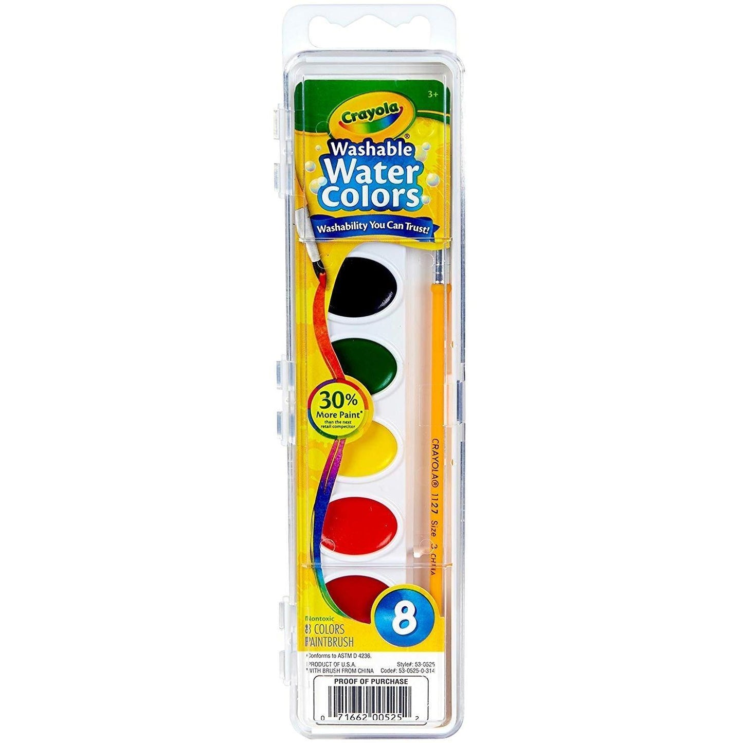 Crayola Washable Watercolors - 8 Colors - EconoCrafts