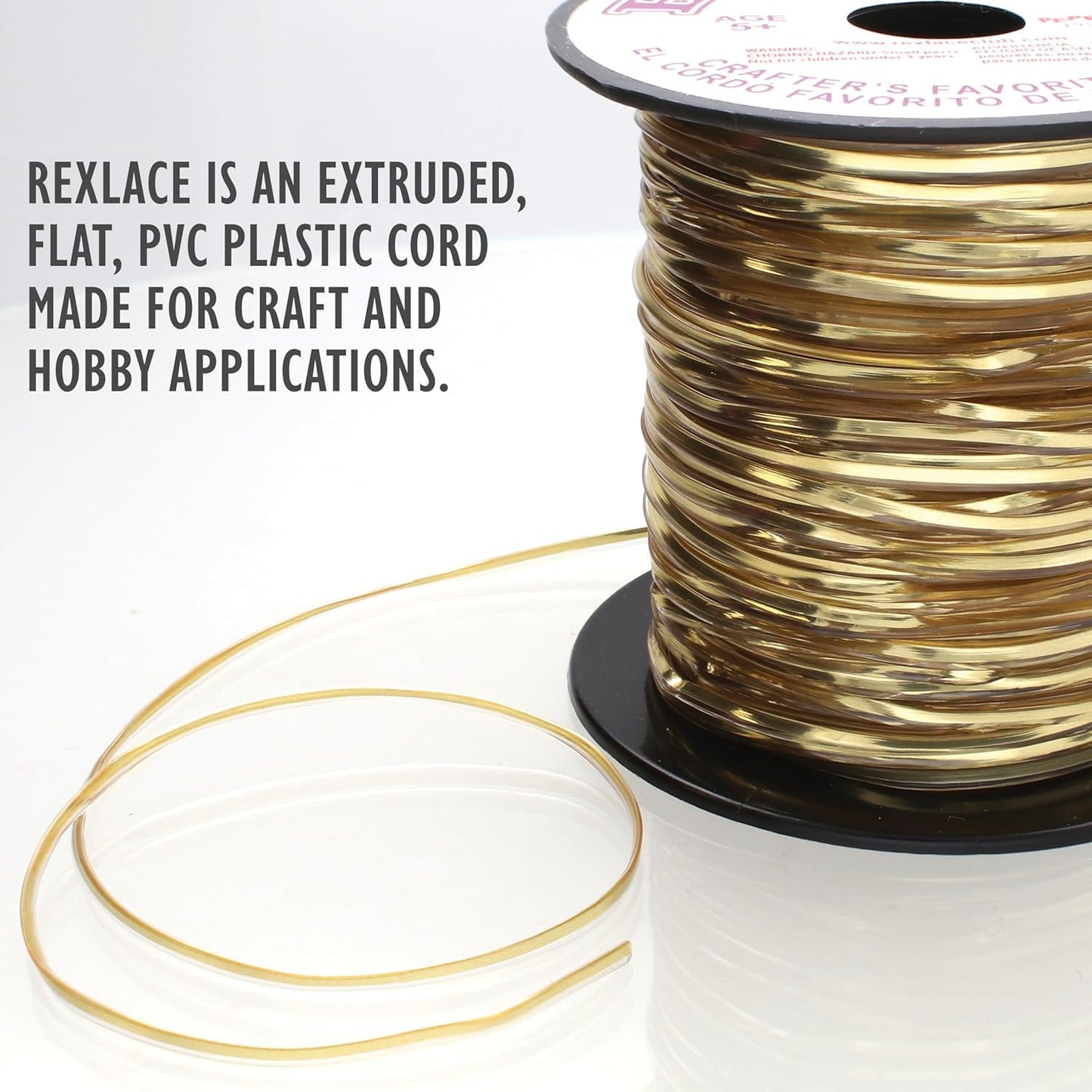 Rexlace Plastic Lacing - Holographic Gold