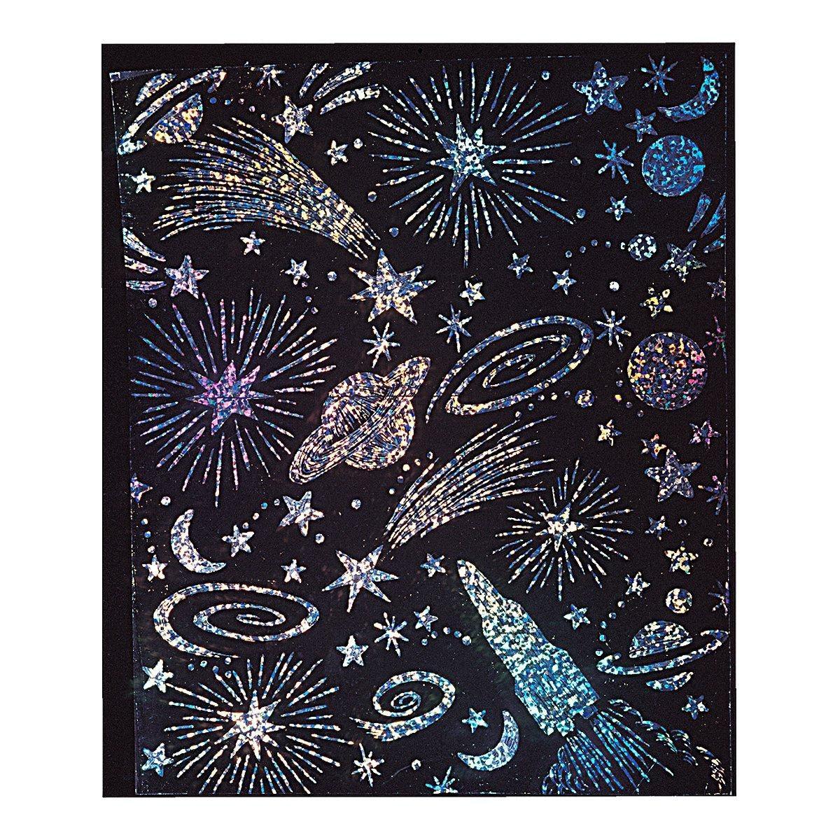 Scratch Art Sparkle Glitter Boards (30 Pack) - EconoCrafts