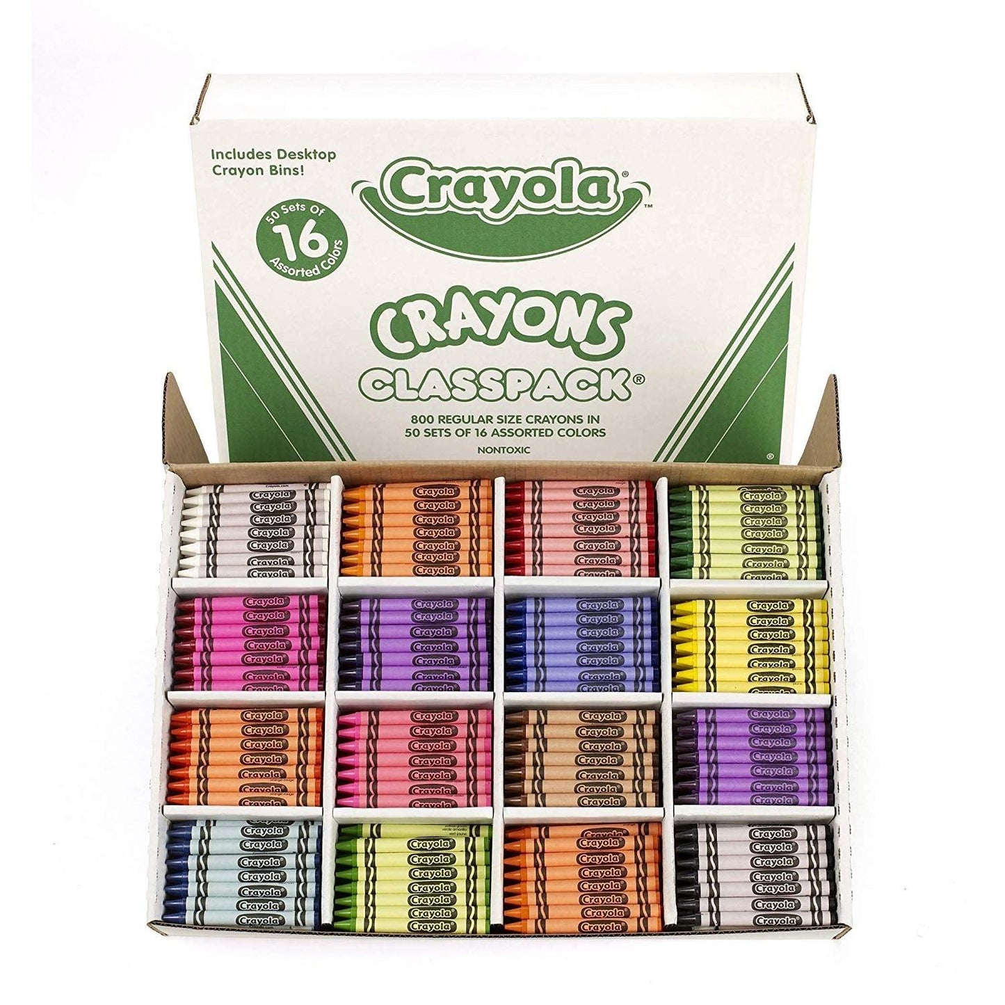 Crayola Crayons Classpack - 16 Colors (800 Pack) - EconoCrafts