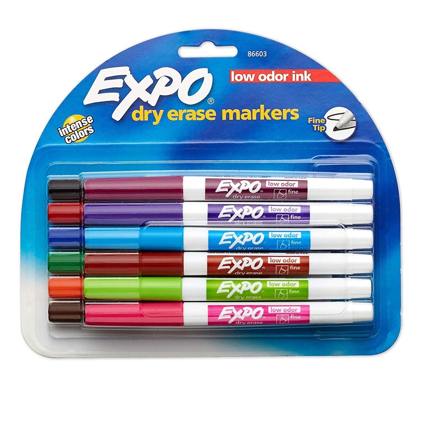 EXPO Low Odor Dry Erase Markers - Fine Tip (Set of 12) - EconoCrafts