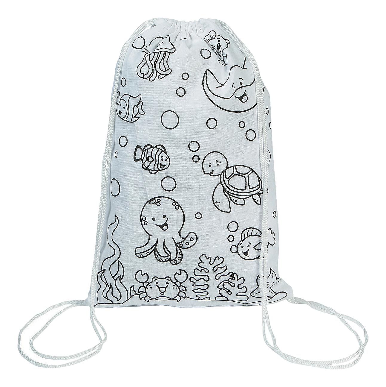 CYO Under the Sea Drawstring Bags (12 Pack)