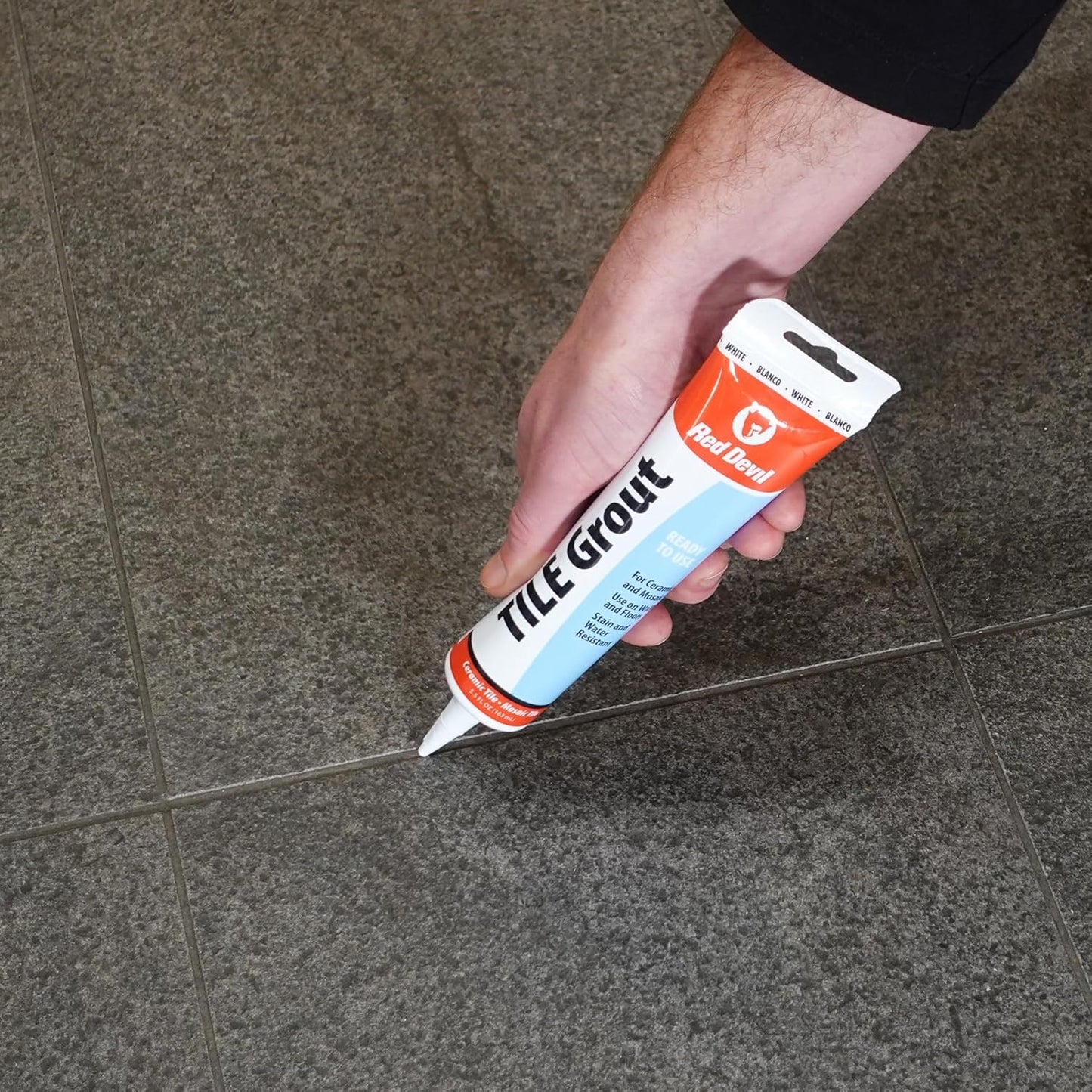 Red Devil Pre-Mixed Tile Grout, White - 5.5 oz