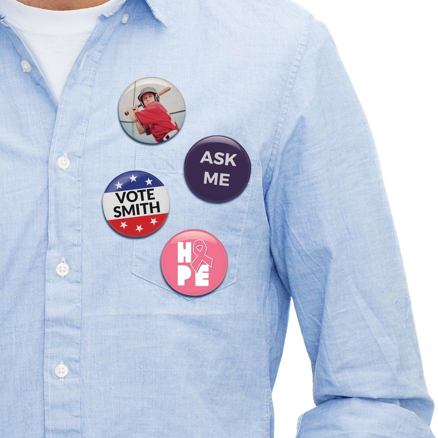 Metal Pinback Buttons (100 Pack) - EconoCrafts