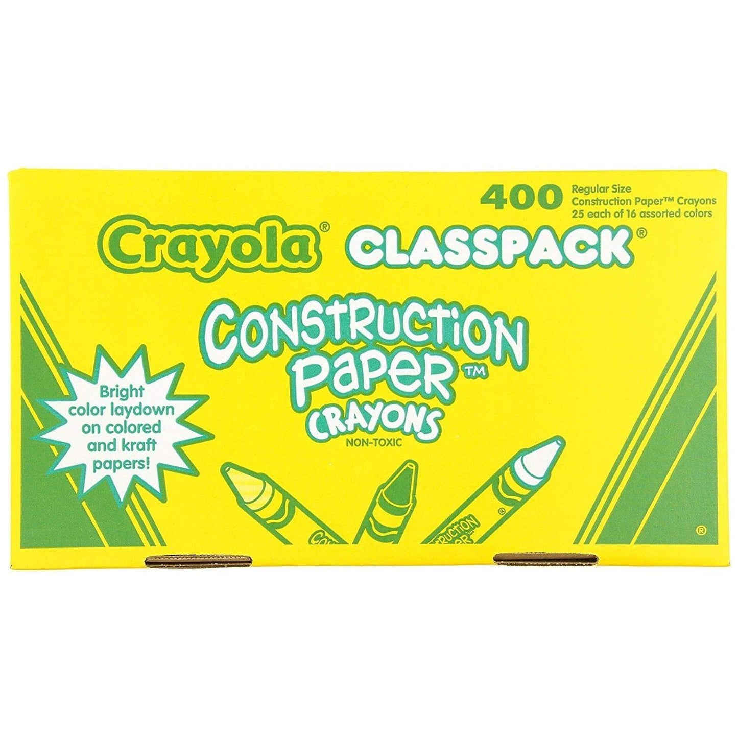 Crayola Construction Paper Crayons Classpack - 16 Colors (400 Pack) - EconoCrafts