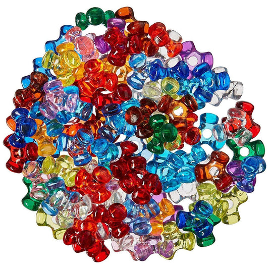 Transparent Multicolor Tri Beads (1,000 Pack) - EconoCrafts