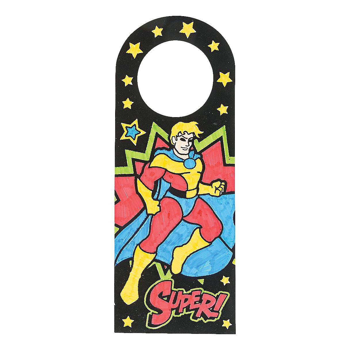 CYO Superhero Doorknob Hangers (12 Pack)